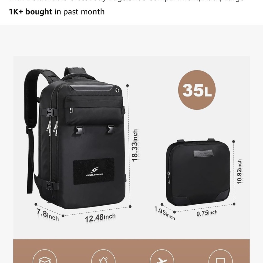 Black Multi-Functional Men's Backpack - image 4